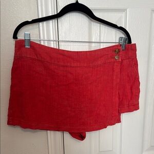 Free People Red Mini Skirt
